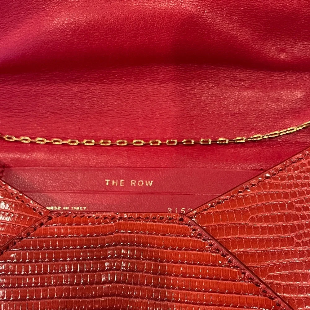 The Row Vibrant Red Clutch with Gold Chain - Picture 3 of 9